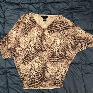 Calvin Klein Jeans leopard print dolman sweater